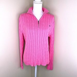 Chaps Cable Knot Sweater 1/4 zip